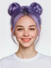 Violet Space Buns