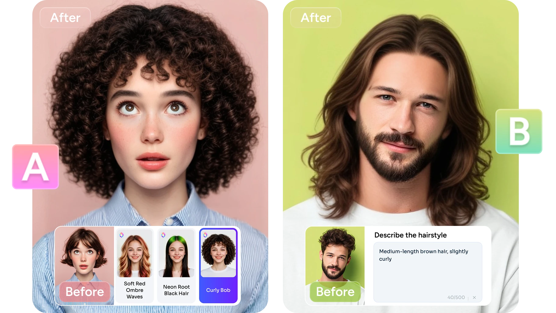 AI hairstyle modes